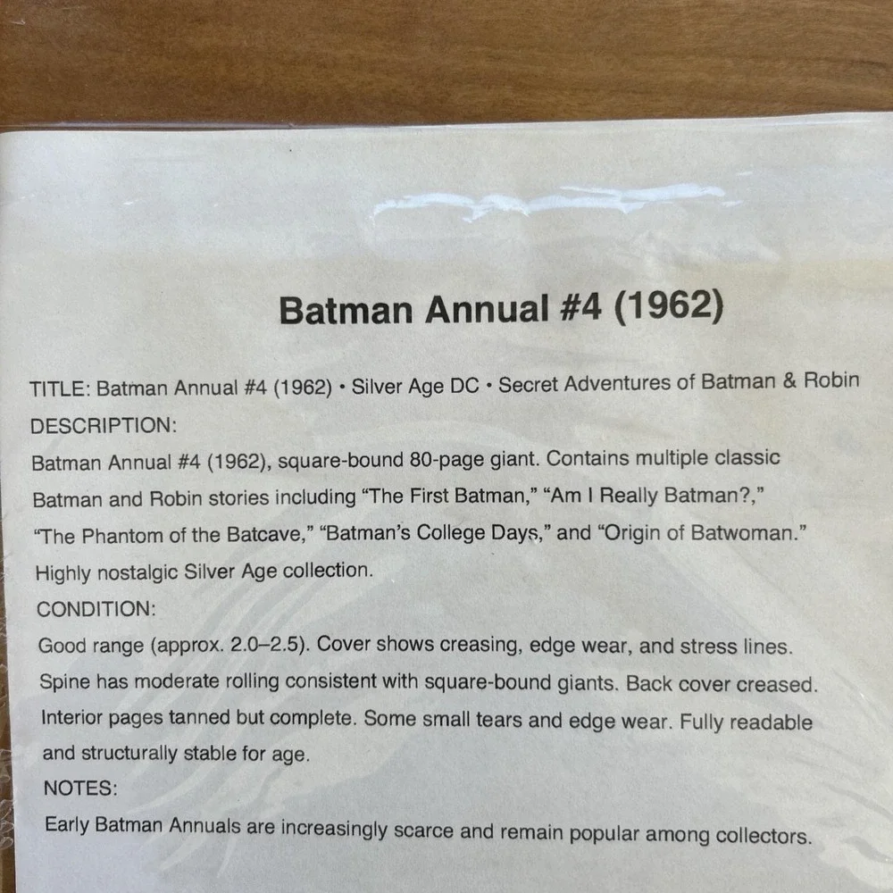Batman Annual #5 Vol. 1 1962 DC Comics Annual 2.0 Good Comic Book L34-66‎